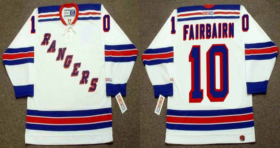 2019 Men New York Rangers #10 Fairbairn white CCM NHL jerseys